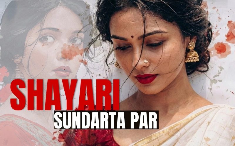 sundarta par shayari