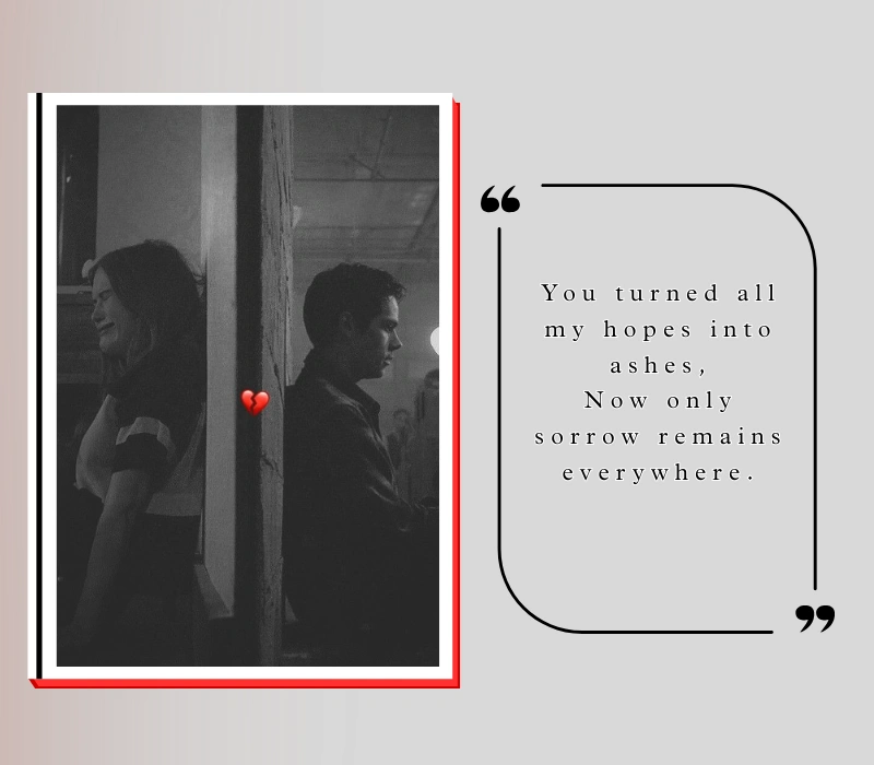 2 line breakup shayari in English