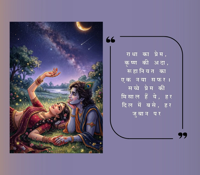 राधा कृष्ण प्रेम शायरी हिंदी में