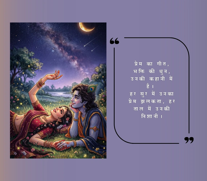 राधा कृष्ण प्रेम शायरी हिंदी में