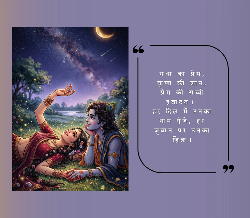 राधा कृष्ण प्रेम शायरी हिंदी में