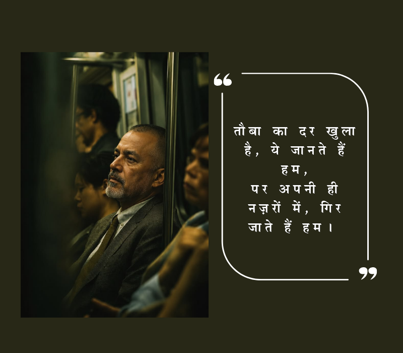 गलती का एहसास शायरी