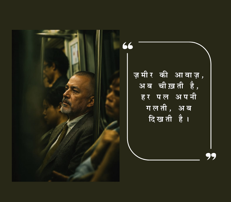गलती का एहसास शायरी